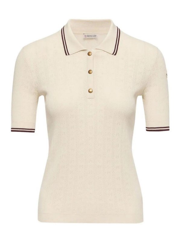 MONCLER: Polos  - Polo - Blanc