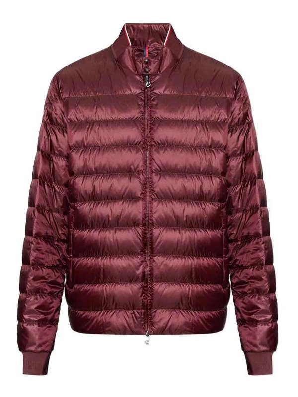 MONCLER: leather jacket - `rigel` biker jacket