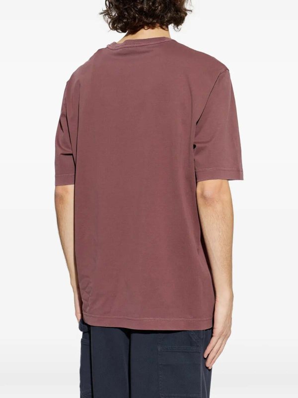 The Best Shops MONCLER: T-shirts - T-Shirt - Dunkelrot
