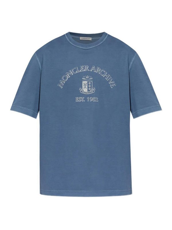 MONCLER: T-shirts - T-Shirt - Blau