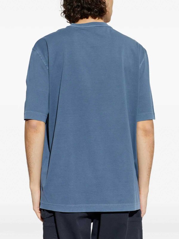 The Best Shops MONCLER: T-shirts - T-Shirt - Blau