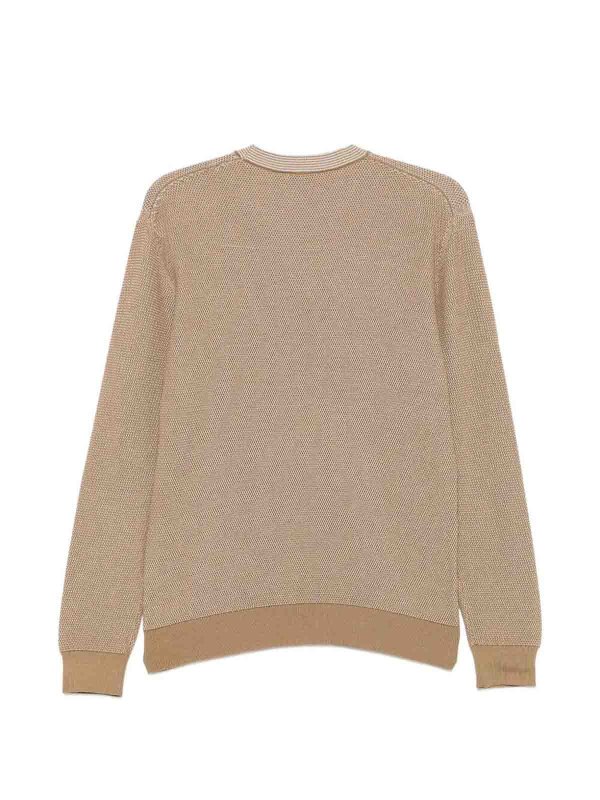 PIACENZA 1733: Strickpullover mit Rundhalsausschnitt online - Rundhalspullover - Hellbeige