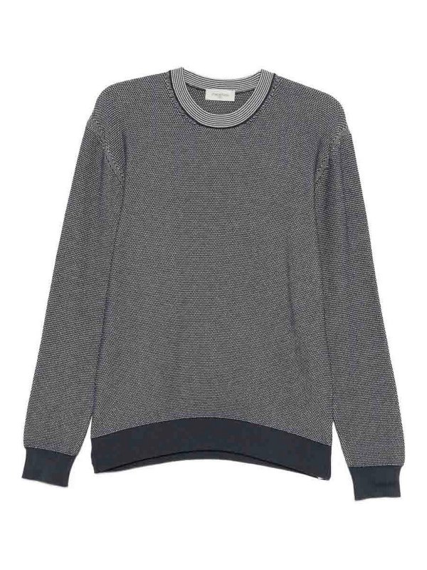 PIACENZA 1733: Strickpullover mit Rundhalsausschnitt - Rundhalspullover - Hellblau