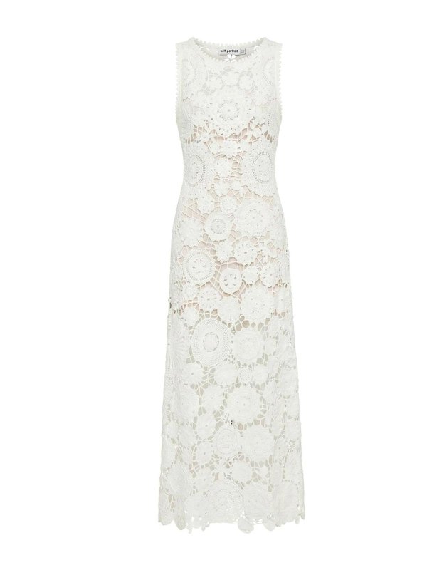 Self Portrait: Maxi robe - Maxi Robe - Blanc