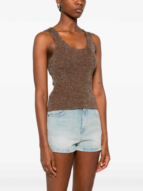 The Best Shops TWINSET: Tops und Tank Tops - Top - Camel