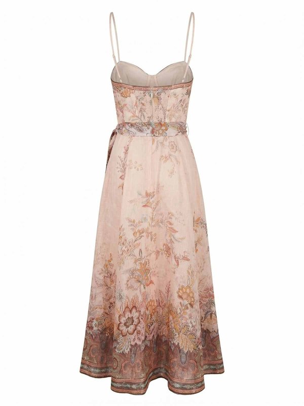 ZIMMERMANN: Knielange Kleider online - Knielanges Kleid - Nude