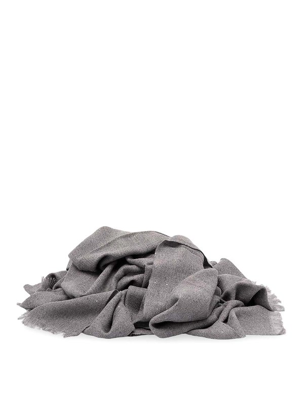 BRUNELLO CUCINELLI: Bufandas y pañuelos - Bufanda - Gris Oscuro
