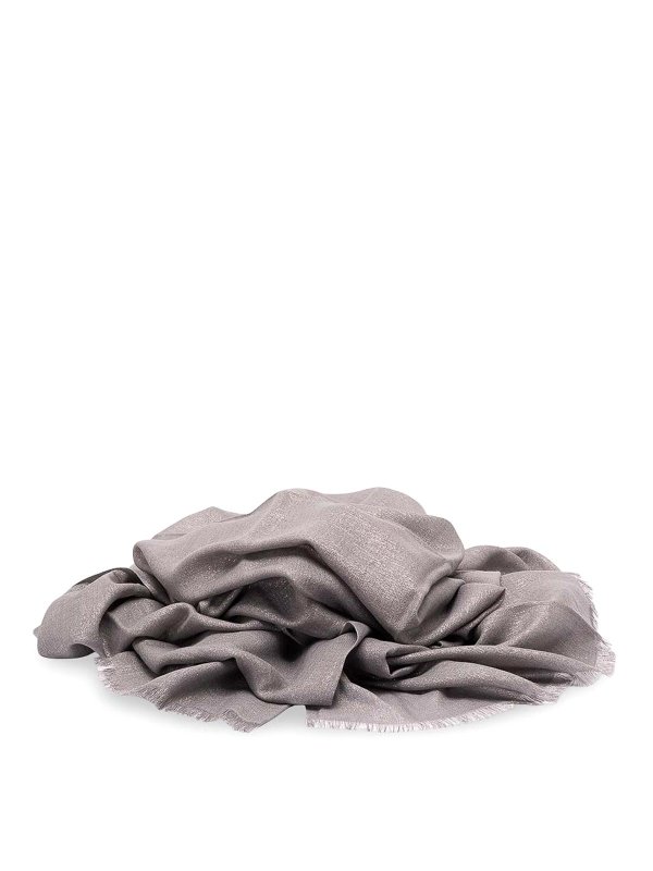 BRUNELLO CUCINELLI: Bufandas y pañuelos - Bufanda - Gris Oscuro
