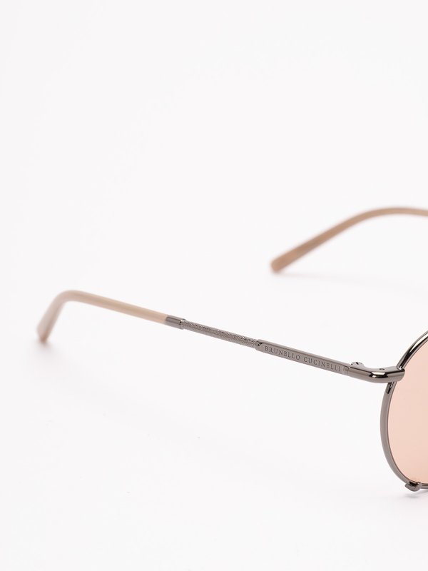BRUNELLO CUCINELLI: sunglasses online - Round titanium sunglasses