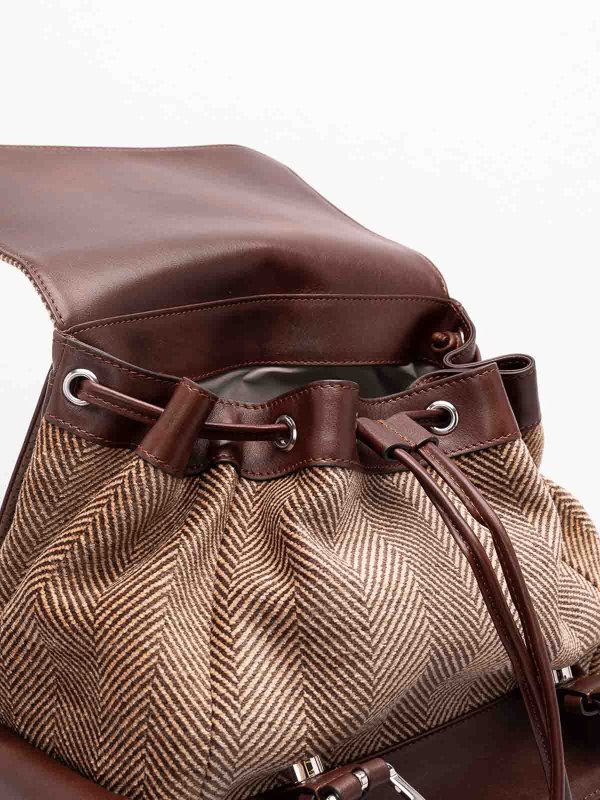 バックパック - ブラウン shop online: BRUNELLO CUCINELLI