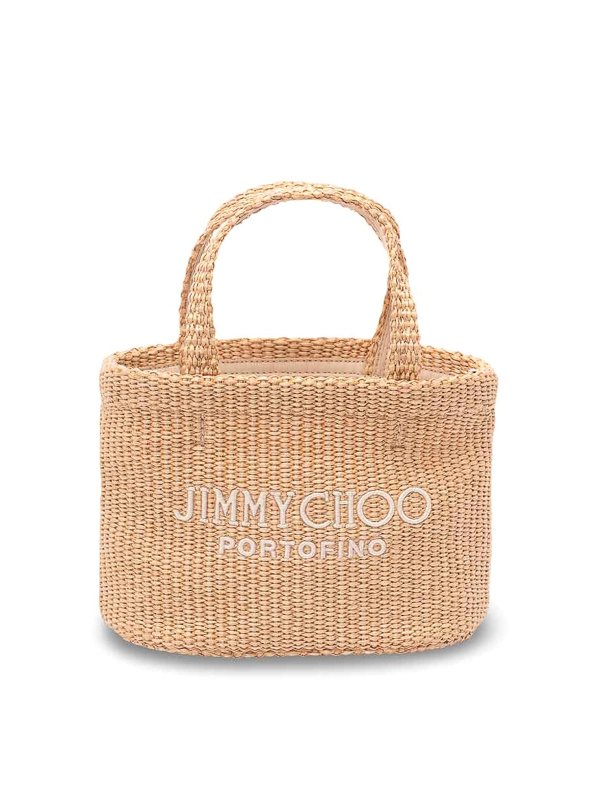 JIMMY CHOO: トートバッグ - トートバッグ - ヌードカラー