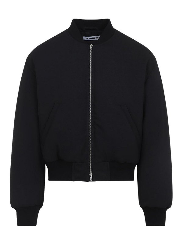 JIL SANDER: bombers - Cropped Bomber Jacket