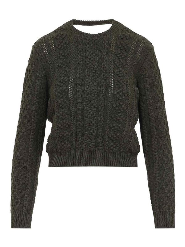JIL SANDER: Pull col rond - Pull Col Rond - Vert