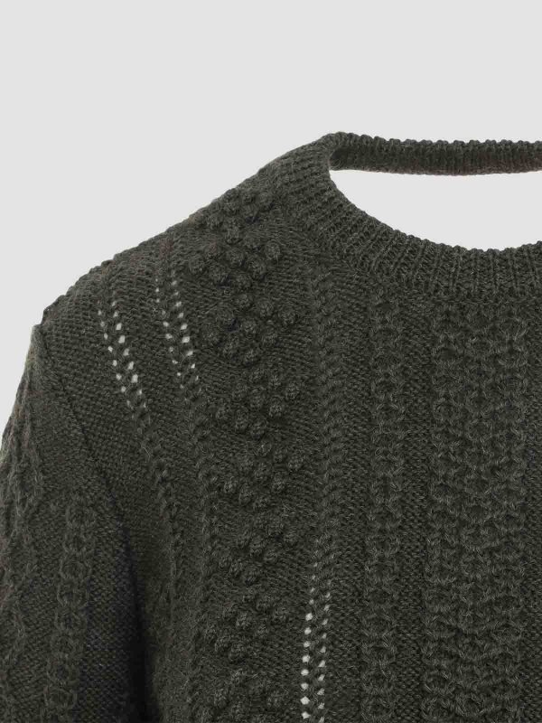 The Best Shops JIL SANDER: Pull col rond - Pull Col Rond - Vert