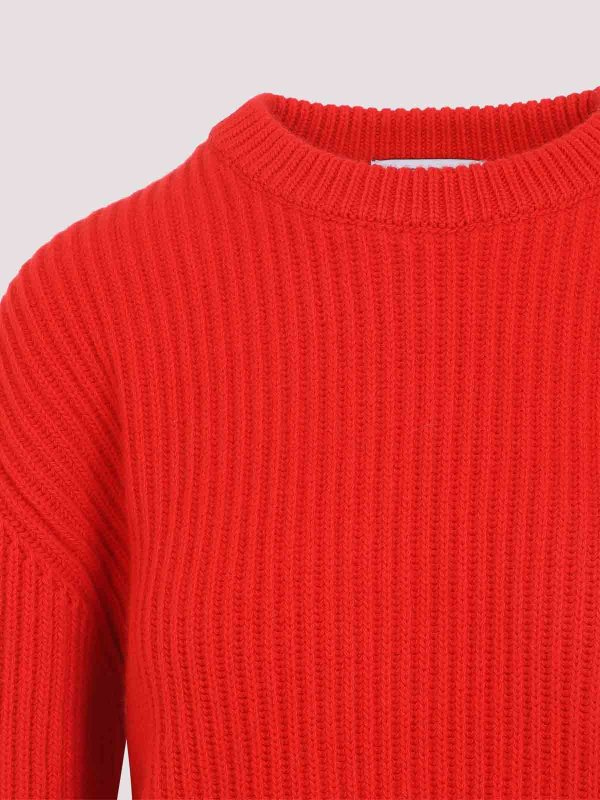 The Best Shops JIL SANDER: Pull col rond - Pull Col Rond - Rouge