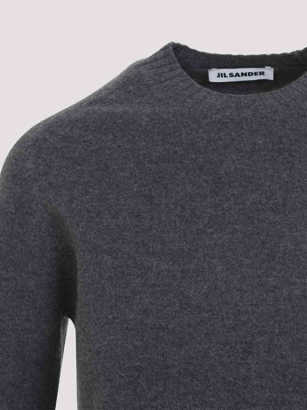 The Best Shops JIL SANDER: Strickpullover mit Rundhalsausschnitt - Rundhalspullover - Grau