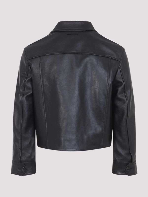 Marni: Lederjacken online - Lederjacke - Schwarz