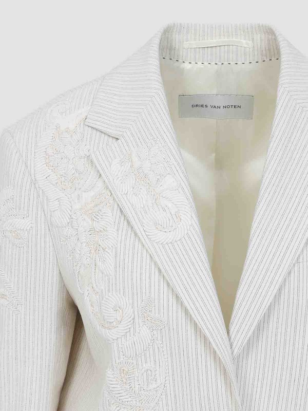 The Best Shops DRIES VAN NOTEN: Vestes de costume - Blazer - Beige Clair