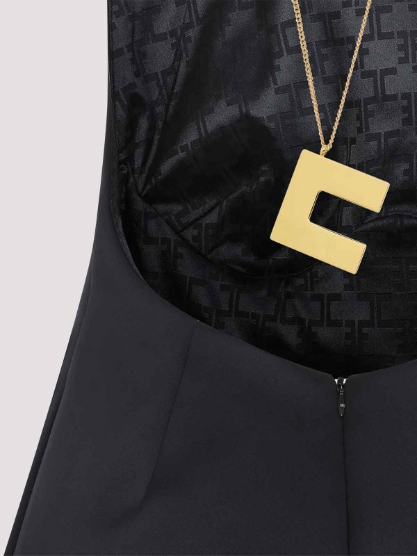 ショートドレス - 黒 shop online: ELISABETTA FRANCHI
