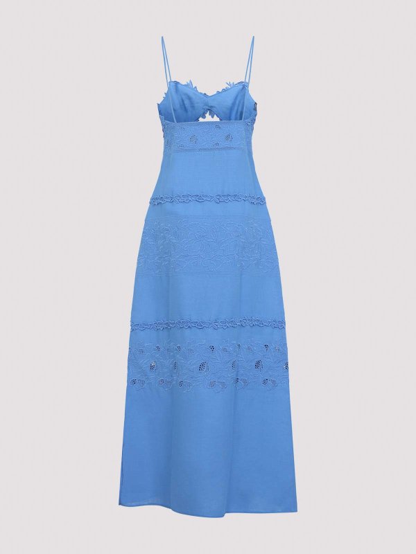ERMANNO SCERVINO: ニーレングスドレス online - 膝丈ドレス - ブルー
