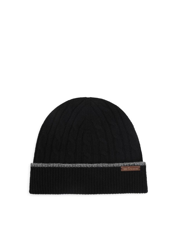 KITON: beanies - Cable-Knit Beanie