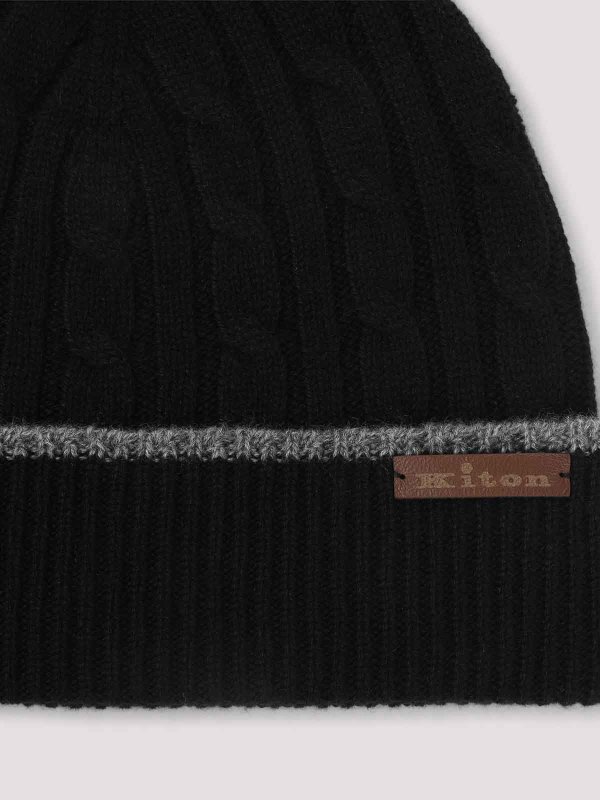 KITON: beanies online - Cable-Knit Beanie