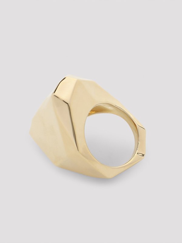 Cubic Metal Ring shop online: LANVIN