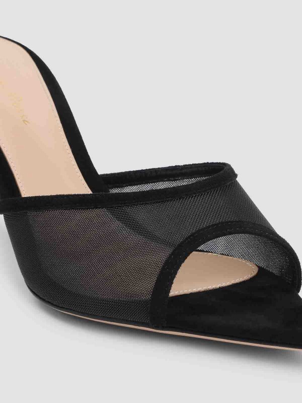 ミュール - 黒 shop online: Gianvito Rossi