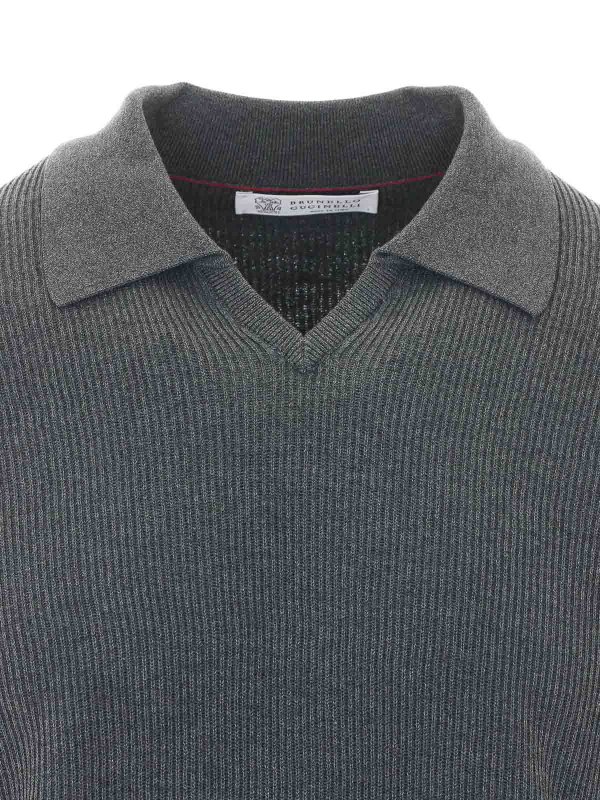 Polo - Gris shop online: BRUNELLO CUCINELLI