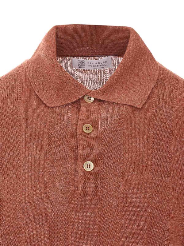 orange polo shop online: BRUNELLO CUCINELLI