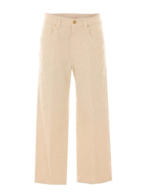 BRUNELLO CUCINELLI: カジュアルトラウザー - カジュアルパンツ - 白
