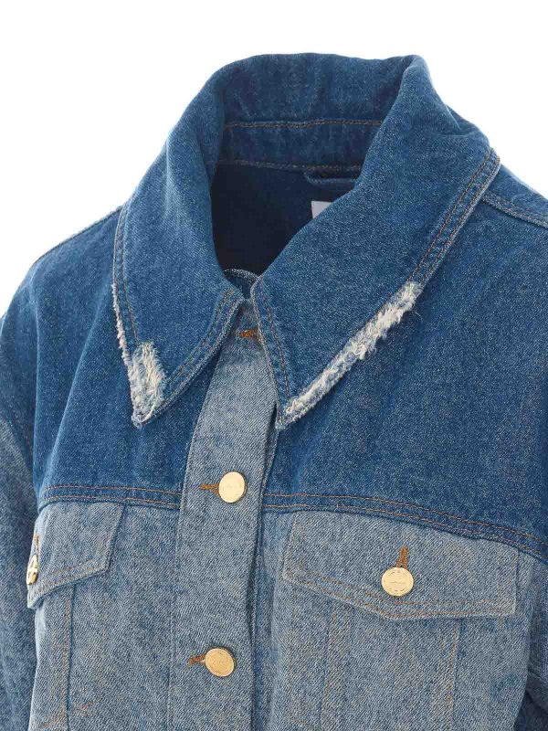 The Best Shops GANNI: denim jacket - Ganni denim patchwork denim jacket