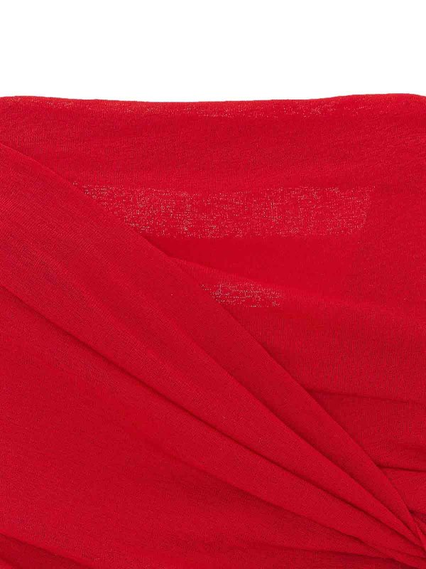 膝丈ドレス - 赤 shop online: GANNI