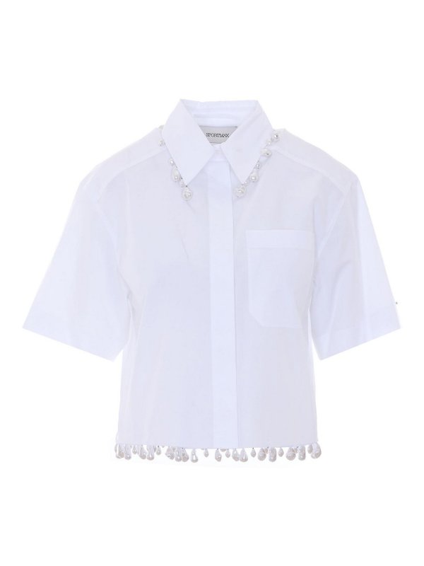 SPORTMAX: Hemden - Hemd - Weiß