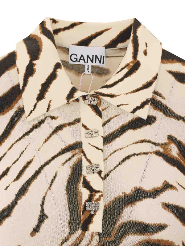 ポロシャツ - ベージュ shop online: GANNI