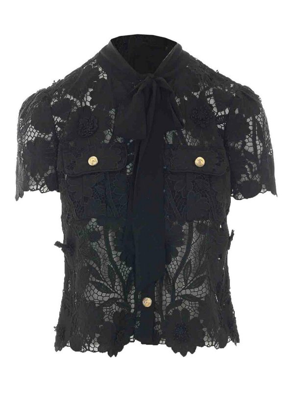 Self Portrait: Tops y camisetas sin mangas - Top - Negro