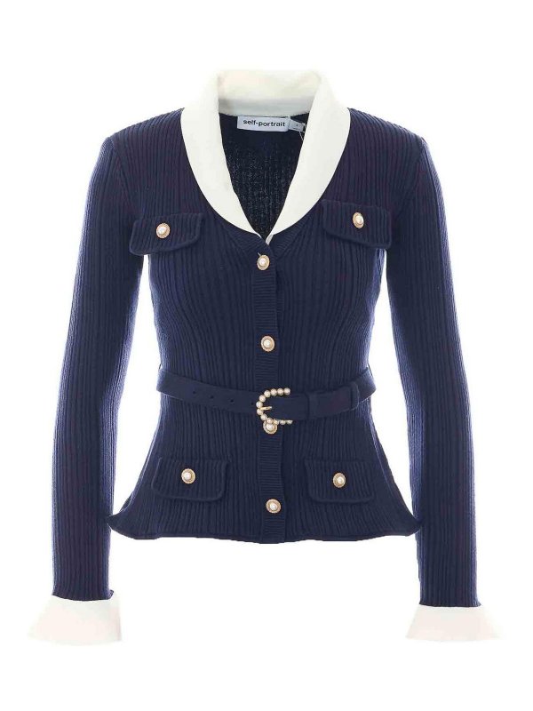 Self Portrait: Cardigans - Cardigan - Blau