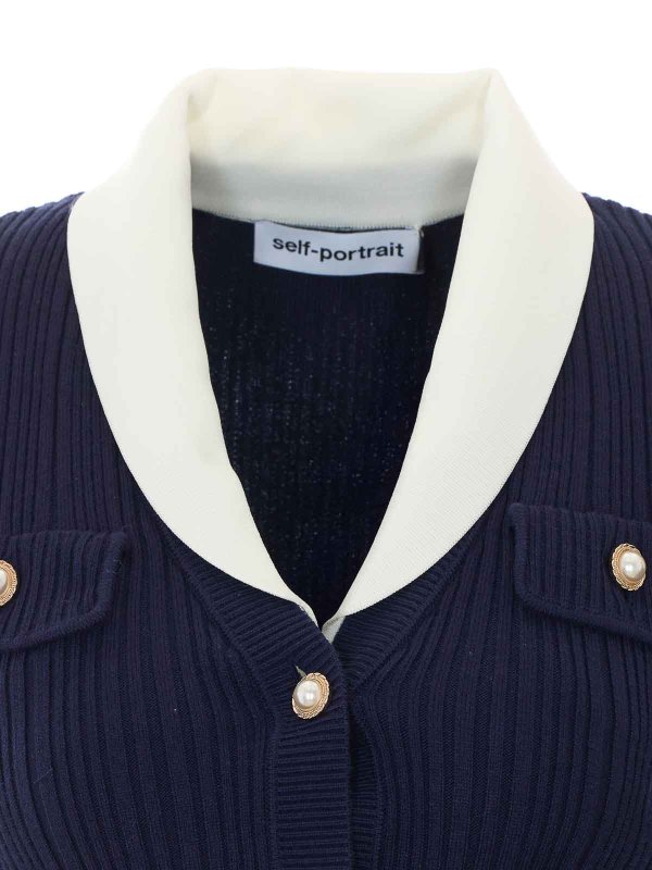 Cardigan - Blau shop online: Self Portrait