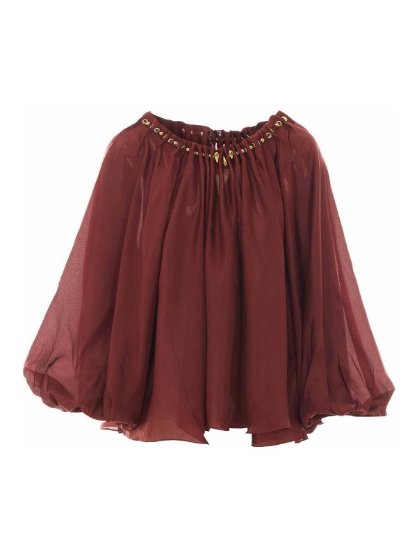 ZIMMERMANN: blouses - Zimmermann red aster blouse