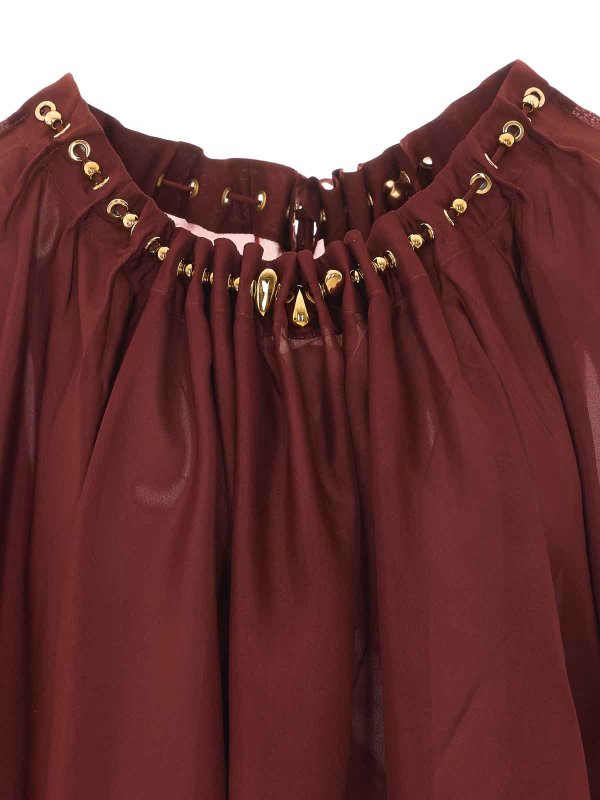 Zimmermann red aster blouse shop online: ZIMMERMANN