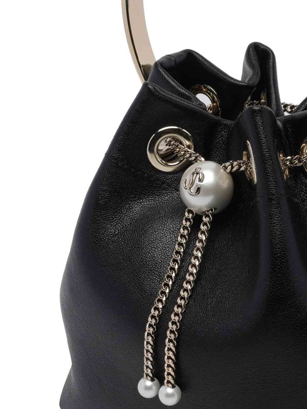 バケットバッグ - 黒 shop online: JIMMY CHOO