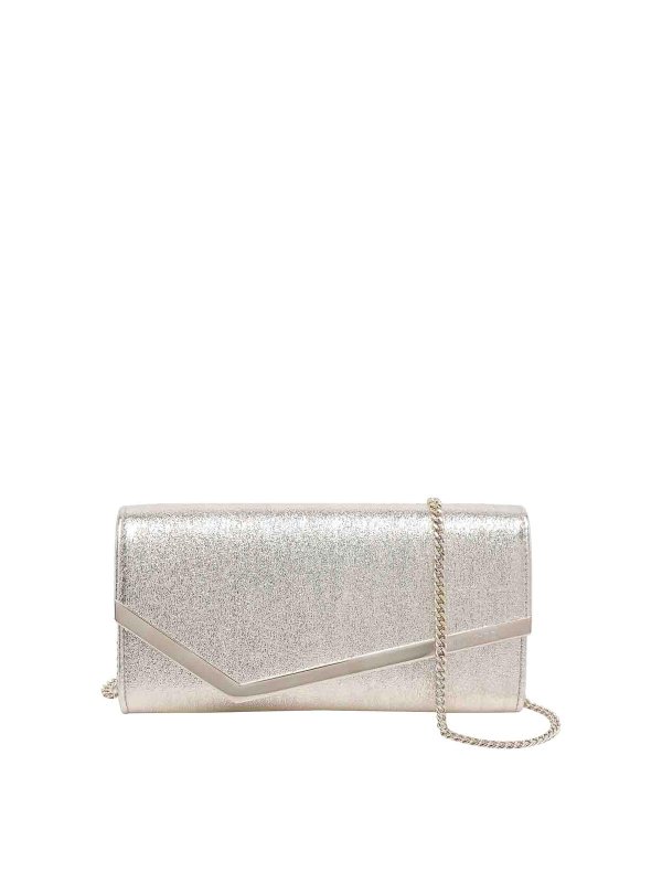JIMMY CHOO: クラッチバッグ - クラッチバッグ - 金