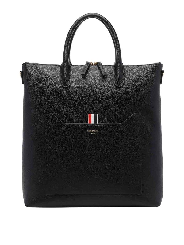 THOM BROWNE: トートバッグ - トートバッグ - 黒