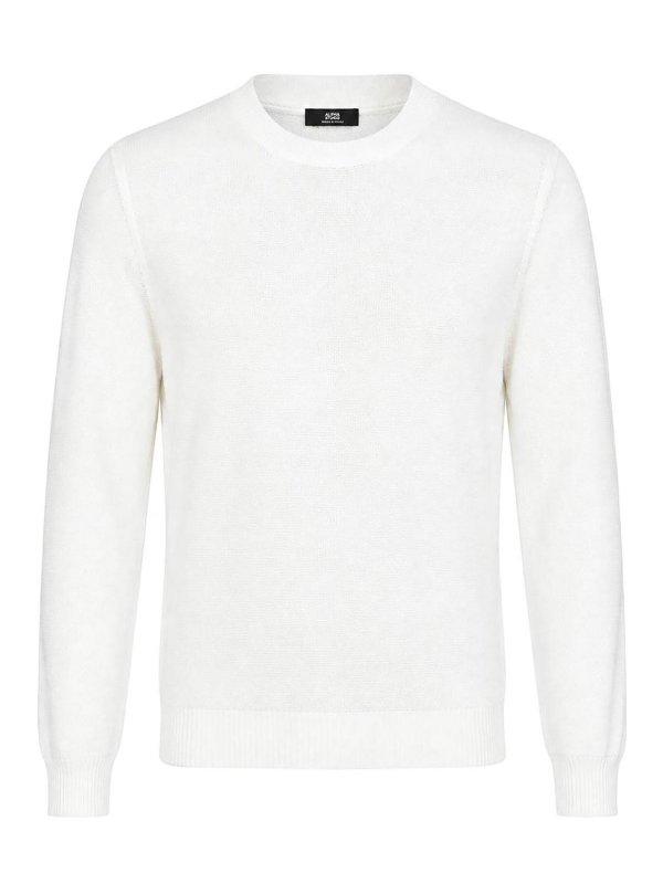 ALPHA STUDIO: Pull col rond - Pull Col Rond - Blanc