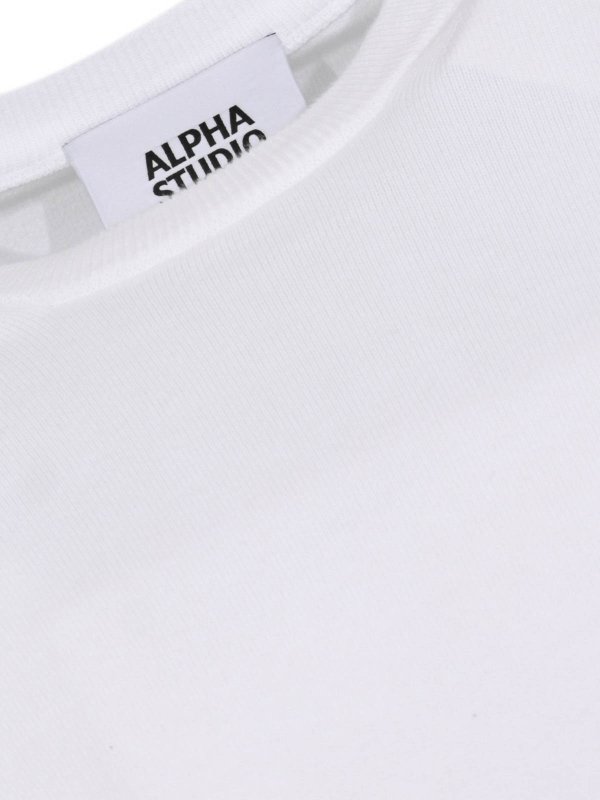The Best Shops ALPHA STUDIO: Pull col rond - Pull Col Rond - Blanc