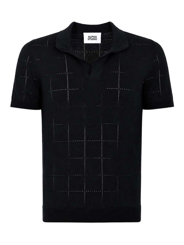 ALPHA STUDIO: Polos  - Polo - Bleu