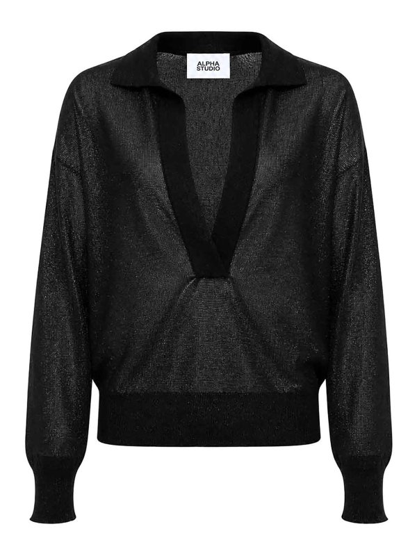 ALPHA STUDIO: Polos  - Polo - Noir