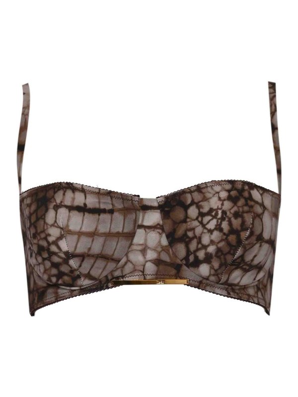 ELISABETTA FRANCHI: ニーレングスドレス - 膝丈ドレス - ブラウン