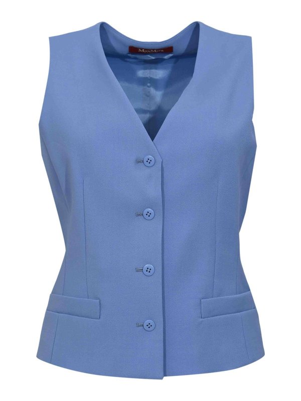 MAX MARA STUDIO: Westen - Weste - Blau