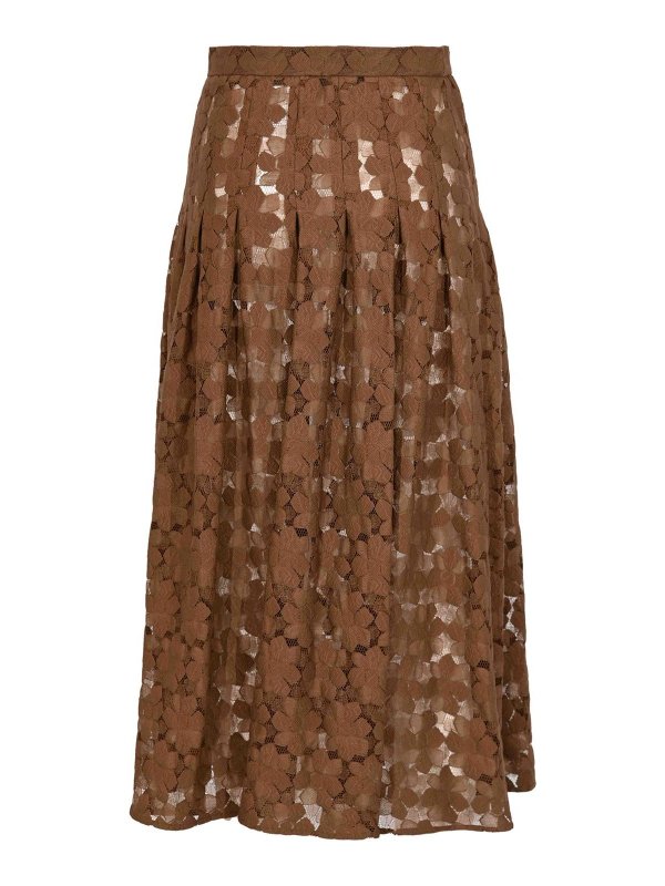 MAX MARA STUDIO: ニーレングススカート＆ミディ丈 online - 膝丈/ミディスカート - ダークブラウン